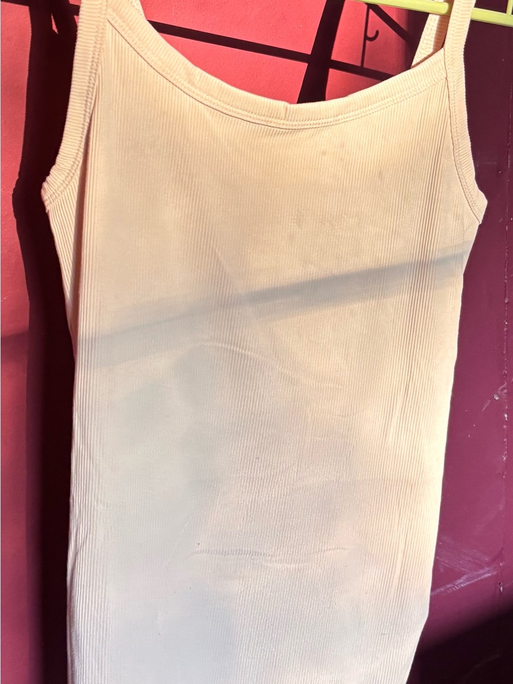 Women’s Cream Ribbed Tank Top size S